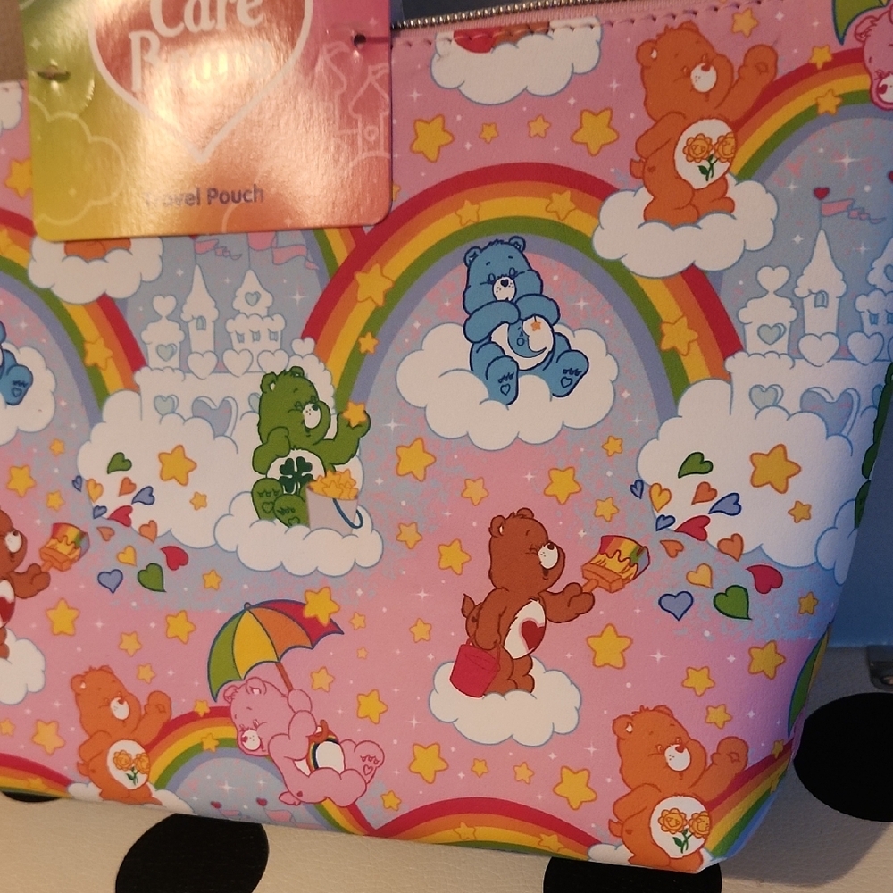 Care Bears Pink Cosmetic Bag with Rainbow Design - Picture 4 of 4